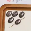 Contas de Pedra Natural Irregular Geométricas Formato Oval Quadrado Redondo com Furo Vertical para Brincos Pulseira Acessórios