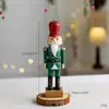 Cascanueces Soldado Navideño Nórdico Figura de Resina, Muñeco Cascanueces Pintado a Mano, Decoración para el Hogar y el Escritorio