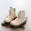 Botines para Niñas Colección Otoño/Invierno 2026 Botas Martin Cálidas con Felpa para Niñas Botas de Cuero para Niños Botas Individuales Elegantes Botas de Moda
