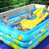 Brinquedo inflável aquático escorregador flutuante para crianças, uso doméstico, escorregador de piscina espessado para crianças e adultos