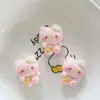 Accesorios de Resina Gatito Kt con Purpurina Adornos DIY Gatito Materiales Hechos a Mano Pasador para el Cabello Infantil Pegatinas para Vaso de Agua