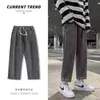 Jeans de Cintura Elástica Verano Calle de Moda Marca Trendy Pantalones Cortos Estilo Hong Kong Ins Pantalones Largos Jeans Sueltos para Hombre