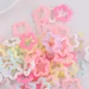 Cor Gelatinosa Recorte Estrela de Cinco Pontas Cor Transparente Furo para Pendurar Flor de Ameixa Estrela Chaveiro DIY Materiais de Decoração de Mão Acessórios