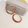 Pendientes Retro de Cuentas Maillard para Mujer, Nicho de Alta Gama, Lujo Accesible, Modernos, Simples y Versátiles, Pendientes Hechos a Mano