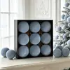 Decorações de Árvore de Natal 6/8cm Vintage Cimento Fosco Veludo Flocado Bolas de Natal Display de Janela Enfeites Pendurados