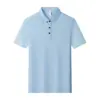 Camisa Polo de Seda Helada de Verano sin Costuras Cuello Camisero Personalizable Ropa de Trabajo para Hombres y Mujeres Solapa Mangas Cortas Logo Bordado