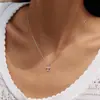 Collar con Colgante de Cruz de Plata de Ley S925 con Moissanita Color D para Mujer, Cadena para Clavícula de Personalidad Hip Hop Estilo Europeo y Americano
