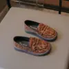 Nuevos Mocasines Estilo Británico para Niños Primavera/Otoño 2026 Zapatos Pequeños de Cuero con Estampado de Leopardo Retro para Niñas Zapatos de Suela Blanda Individuales Modernos