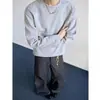 Sudadera básica de cuello redondo para pareja, color liso, otoño/invierno 2026, diseño nicho versátil estilo americano, top negro