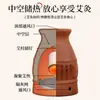 Tarro de Moxibustión de Arcilla Púrpura, Taza de Cerámica Aislada de Doble Capa para Gua Sha de Mano, Palo de Moxibustión Portátil Multifuncional, Venta al por Mayor de Tarros de Moxibustión