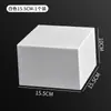 Conjunto de 6 Suportes de Exibição de Acrílico Branco, Exibição de Cubo Preto para Mesa de Sobremesas, Suporte de Exibição de Caixa Transparente de Cinco Lados