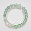 [Maquillaje Rojo] Pulsera Natural de Luz de Luna Azul para Mujer La Más Fácil de Combinar Pulsera de Cuentas Rueda Fluorita Verde Venta al por Mayor