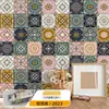 Pegatinas Retro Bohemias Autoadhesivas Impermeables y a Prueba de Moho Pegatinas de Pared Decoración de Renovación de Paredes de Dormitorio Papel Tapiz Ecológico