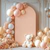 Tela de Fondo de Arco Grande de Color Sólido Personalizado para Fiesta de Cumpleaños Cubierta de Fondo de Poliéster de Alta Elasticidad Tela Fotográfica Cubierta de Fondo Semicircular