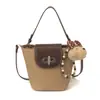Bolsa de Balde Colorida Patchwork Fashionable 2026 Nova Coleção Primavera/Verão Personalidade Ins Bolsa de Ombro Tendência Bolsa Transversal