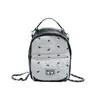 Mini Mochila Estampada da Moda Feminina 2025 Nova Mochila da Moda Cor Contrastante Bolsa de Mão Casual Pequena Bolsa Escolar