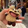Campanilla de Viento de Cáscara de Fruta Muñeco de Vaina de Frijol Colgante Hecho a Mano DIY para Bolsa de Plantas Llavero Decorativo Regalo Creativo Colgante para Coche
