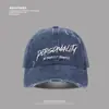 Gorra de Béisbol Color Blanco Crema Bordada con Letra 2025 Nueva Ensanchada y Profundizada para Cabeza Grande Gorra Casual Marca de Moda para Hombre