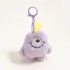 Chaveiro de pelúcia fofo, chaveiro de desenho animado criativo, pingente de bolsa de pelúcia, acessório feminino