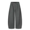 Yidao Vintage 2026 Outono Novo Japonês Retrô Estilo Casulo Casual Curvo Calças Masculinas Soltas Preguiçosas de Perna Larga