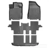 Adecuado para Infiniti Qx60 2014-2020 Material 3D para Todo Clima Alfombrillas de Piso TPE Alfombrilla de Cajuela