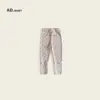 Calça Longa Infantil Primavera e Outono Estilo Coreano Meninos e Meninas Leggings Elásticas Calças Infantis Bebê Leggings Peluciadas com Estampa de Letras Florais