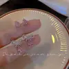Pendientes Elegantes Dulces de Plata 925 con Aguja, Corazón de Chica Rosa, Flor, Mariposa, Borla, Super Hada, Alto Amor