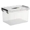 Caja de Almacenamiento en Ángulo Recto Transparente Caja de Volteo Simple Wholesale Ropa Caja de Almacenamiento sin Ruedas Plástico con Tapa Organización para Mudanzas