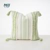 Cojín de Sofá con Borlas Estilo Escandinavo Retro Soporte Lumbar de Oficina Funda de Cojín para el Hogar Habitación Modelo Decoración B&B