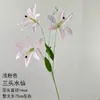 Narciso Artificial de Tres Cabezas, Arreglo Floral de Lirio Campana Dorada, Decoración de Interiores, Fondo para Salón de Bodas, Lirio Silvestre Artificial