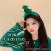 2024 Fofo Chapéu de Natal Vermelho Headband Feminina Laço de Pelúcia Grampo de Cabelo Headband Outono e Inverno