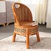 Juego de tres piezas de silla de ratán Combinación de mesa y silla Mesa de centro de ratán Silla Casual Bambú Balcón Respaldo Individual Sala de estar Juego de cinco piezas