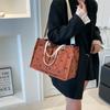 Bolsa Grande de Veludo com Laço Atacado, Bolsa de Ombro Super Prática de Grande Capacidade, Bolsa de Mão, Bolsa Transversal Versátil para Trabalho
