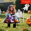 Lanterna de Halloween Elfo Fada Lanterna de Abóbora Caveira Acrílico 2D Decoração Externa com Atmosfera Festiva