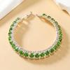 Pulseira fresca de alta qualidade feminina multicolorida tipo cristal luxuosa boêmia estilo ins minimalista que combina com tudo pulseira de liga