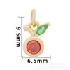 Accesorios de Joyería Incrustados de Micro-Cristales de Fábrica, Colgantes, Trébol de Cuatro Hojas, Champiñón, Serie de Flores