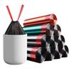 Bolsa de Basura con Cordón Doméstica Cocina Negra Portátil Engrosada Duradera Oficina Punto de Quiebre Bolsa de Plástico Grande
