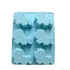 Molde para pastel de chocolate resistente a altas temperaturas transfronterizo, molde para cubitos de hielo de gelatina, charola para hielo de silicona de grado alimenticio, venta al por mayor, personalizable con logo