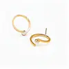 Anillo geométrico simple transfronterizo aretes de metal perlado aretes irregulares nuevos nuevo de verano