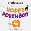 Gato Fantasma "Feliz Halloween" Faixa de Halloween, Adequada para Decorações de Festa de Halloween