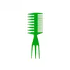 Pente Colorido de Três Dentes para Atacado para Modelar, Penteado, Cauda Pontiaguda, Pente de Dentes Largos, Pente para Textura de Cabelo, Pente de Dupla Face com Dentes Finos