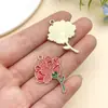50 Sobres de Cartas Serie Día de las Madres, Flores, Colgantes de Corazón, Aretes DIY, Pulseras, Paquete de Materiales para Accesorios