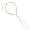 Guante de punto de estilo bohemio de nueva moda con incrustaciones de circonita cúbica, cadena para dedos de una sola pieza, diseño de joyería, joyería para mujer
