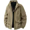 Chamarra con cuello mao para hombre, nueva colección primavera y otoño 2026, ropa de trabajo de alta gama, forrada de polar y engrosada, top holgado y casual