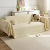 Tela para Funda de Sofá con Borlas Jacquard Espiga Onda Poliéster-Algodón Manta Toalla para Sofá Funda Universal para Sofá para Todas las Estaciones