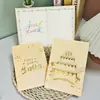 Tarjeta de Cumpleaños para Empleado Empresa Sensación de Estampado en Caliente Sobre Tarjeta de Invitación de Cumpleaños Simple para Cliente Sobre Rojo