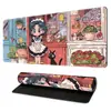 Mouse Pad Bonito de Anime com Borda Travada, Mouse Pad de Tecido Grande, Mouse Pad para Laptop, Mouse Pad de E-Sports, Mouse Pad para Teclado de Mesa
