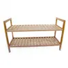 Sapateira de Bambu à Prova de Poeira de Múltiplas Camadas Armário de Armazenamento Doméstico Simples Sapateira Rack de Armazenamento Rack de Armazenamento Multifuncional