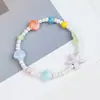 Pulseira Cerâmica Jingdezhen Cor Dopamina Antiga Contas Tecida à Mão Presente Original Nova Pulseira Chinesa para Mulheres