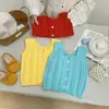 Ropa para Bebé, Tops de Punto en Capas de Moda, Conjuntos de Primavera para Niñas de Nuevo Estilo, Chalecos Estilo Coreano